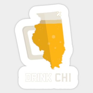 Drink CHI - Chicago Beer Shirt Sticker